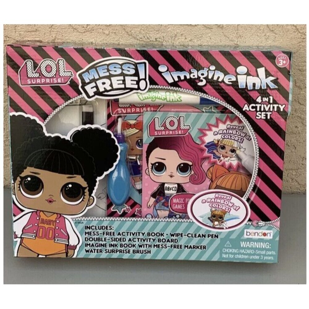LOL SURPRISE DOLLS MESS FREE IMAGINE INK Markers 4 IN 1 ACTIVITY Book Set New